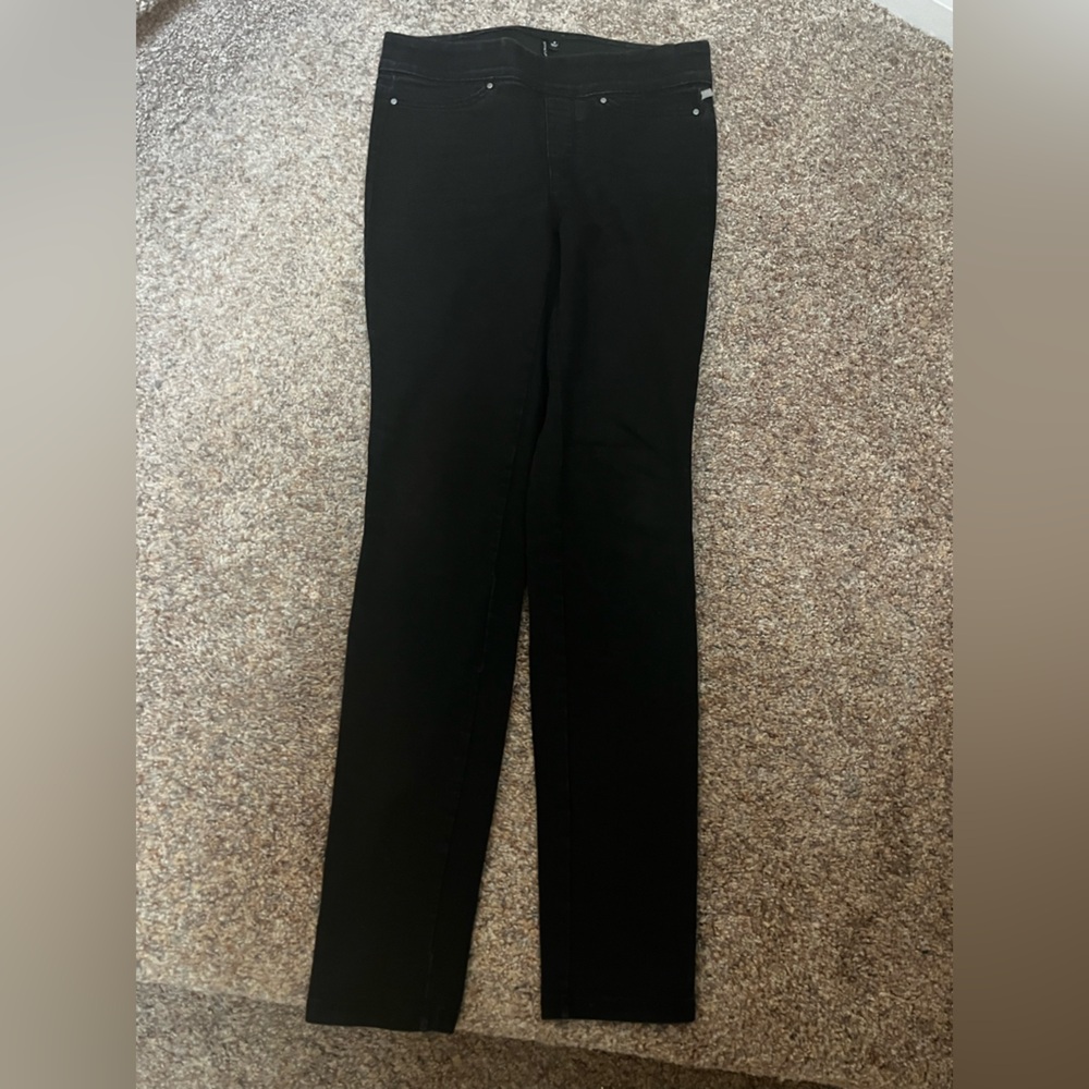 EUC - Yummie Tummie by Heather Thomson Black Jeggings - woman's size Small